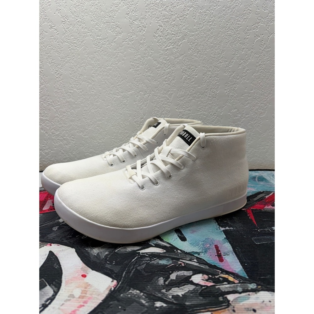 NOBULL Canvas Mid Trainer Ivory White Mens 15 Womens 16.5 Sneakers